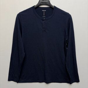 Proof Men Merino Wool Blend Henley T-Shirt Top Shirt Size Large C097 -19